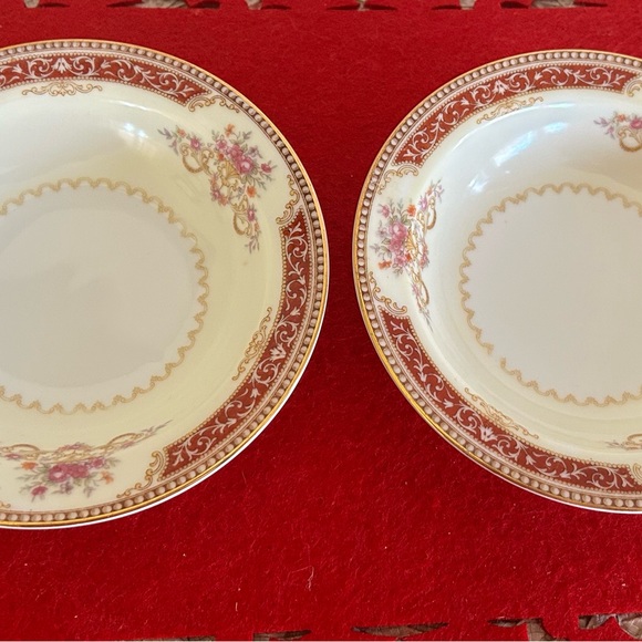 Noritake Mystery #36 pattern Berry Bowls - set of 2, Dessert, Fruit bowl, floral - Picture 4 of 13